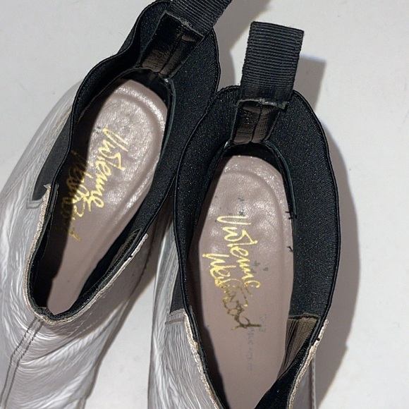 Vivienne Westwood ORB HELLS Boots IN WHITE LEATHER PATENT IT38 - used - no box - Picture 3 of 11